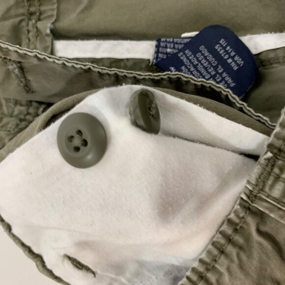 Nautica Cargo Deck Shorts Mens Size 40 Army Green Utility Outdoor Pockets Cotton - Picture 8 of 14